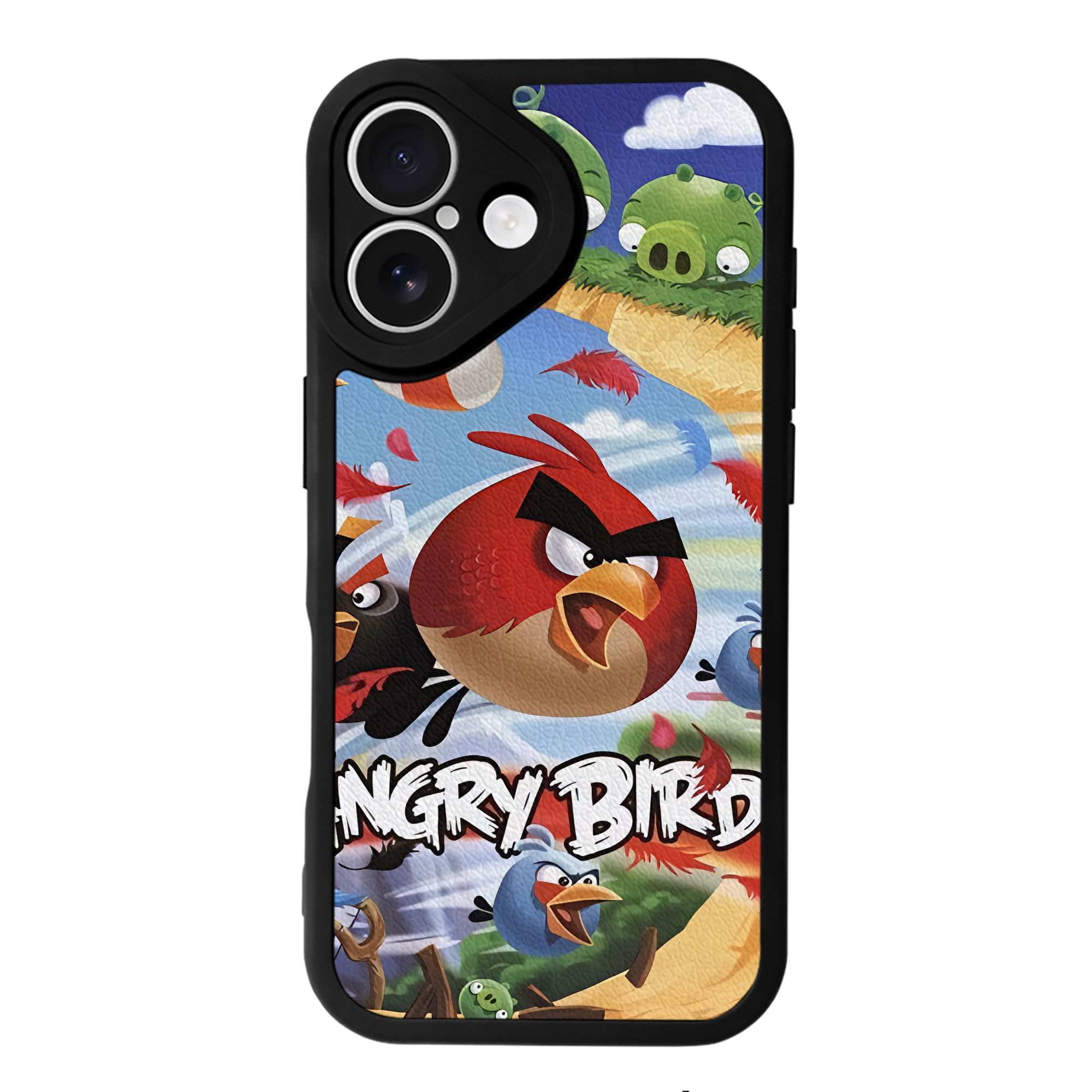 （画像用） Angry Birds アングリーバード 【iPhone 16シリーズ対応】シリコンスマホケース（レザー調） 材質：シリコン